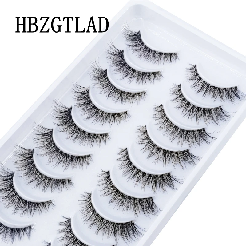 New 10 pairs Invisible band lashes makeup cilios 3D mink fake lashes transparent Terrier natural long false eyelashes maquiagem