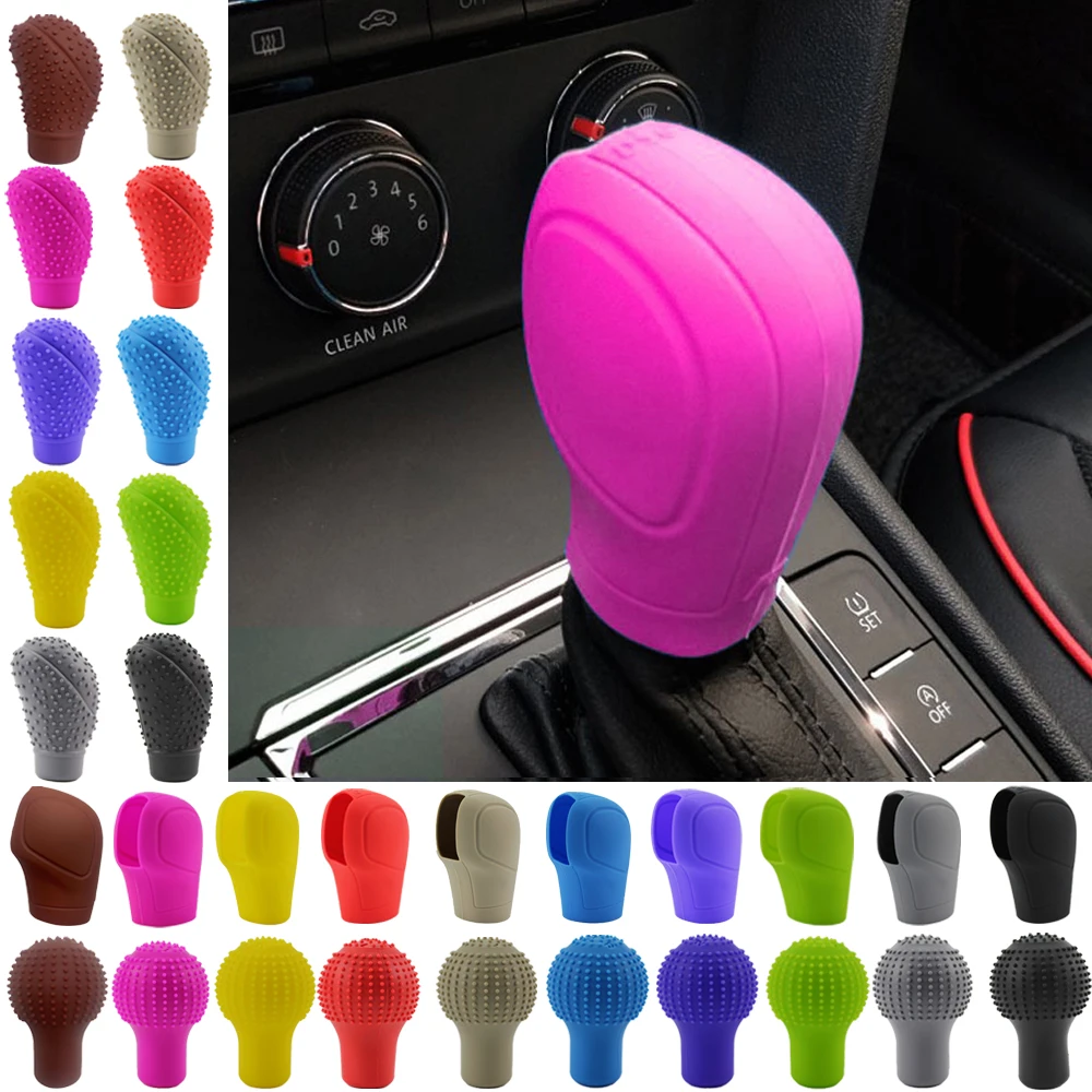 Car Gear Shift Collar Knob Cover For Honda Odyssey Pilot Vezel Stream Shuttle URV Inspier XRV Silicone Head Case Sleeve Protect