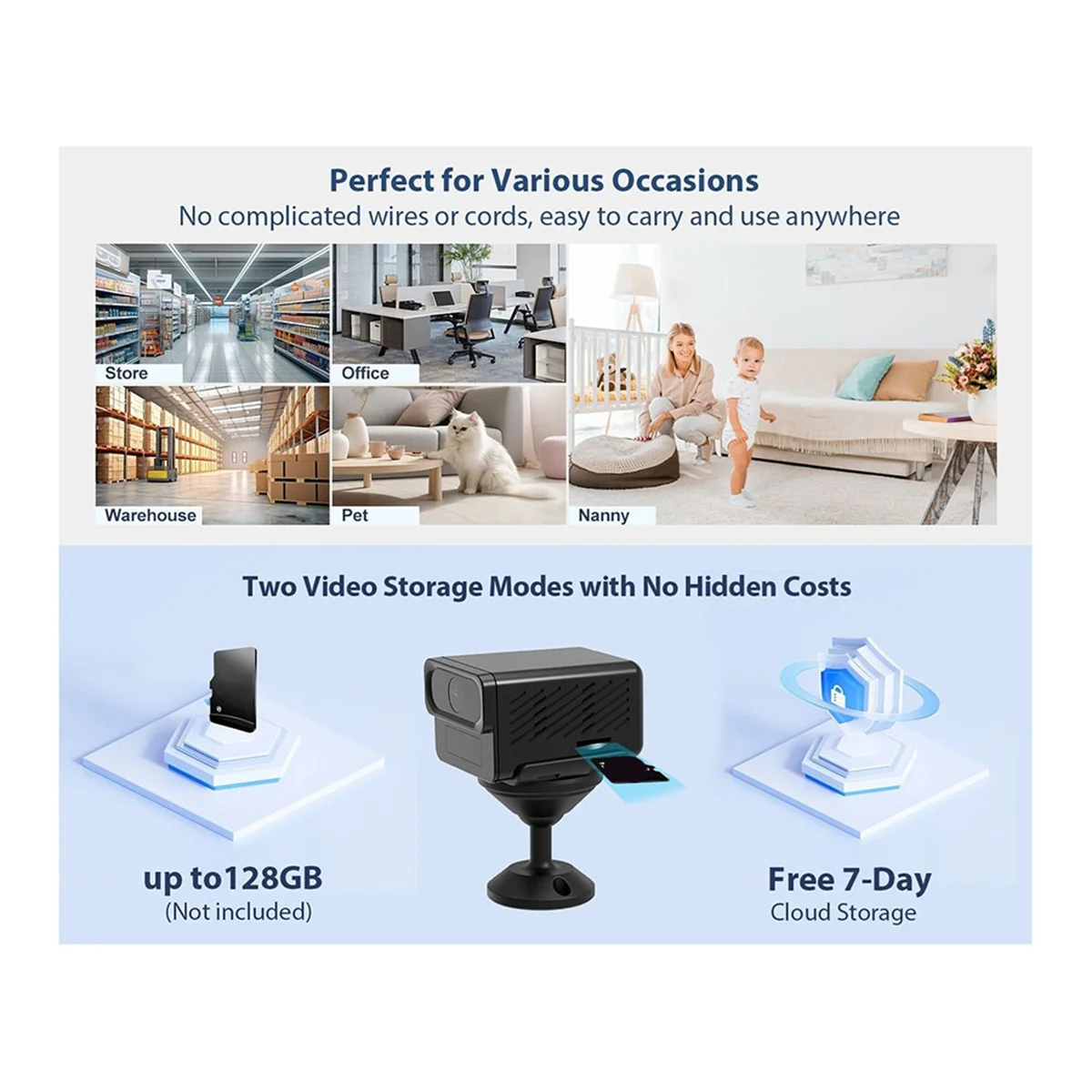 A07I Tuya 2K Wifi Camera 2.4Gand5G Bewakingscamera Ingebouwde Batterij PIR Bewegingsdetectie Nachtzicht Tweeweg audio