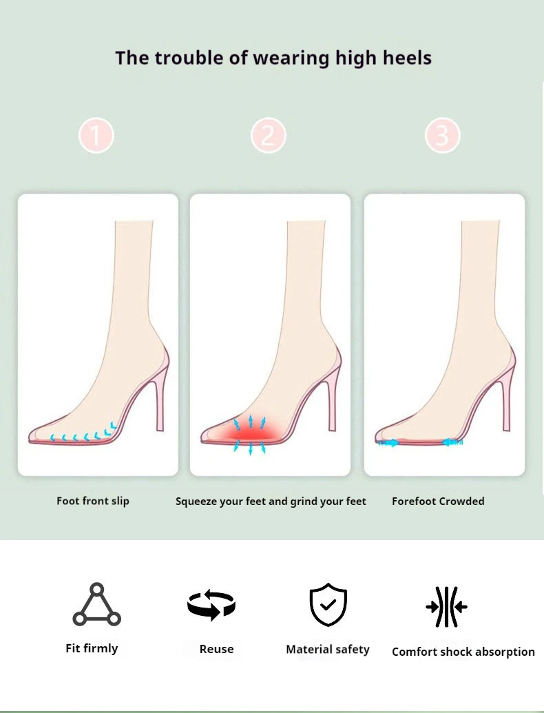 Zehenstopfen, weicher Schwamm, halbe Einlegesohlen, wiederverwendbare Zehenfüller-Einsätze für Schuhe, verstellbare, zu große Fußstützen-Pads, Unisex-Schuheinlagen – Detail 4