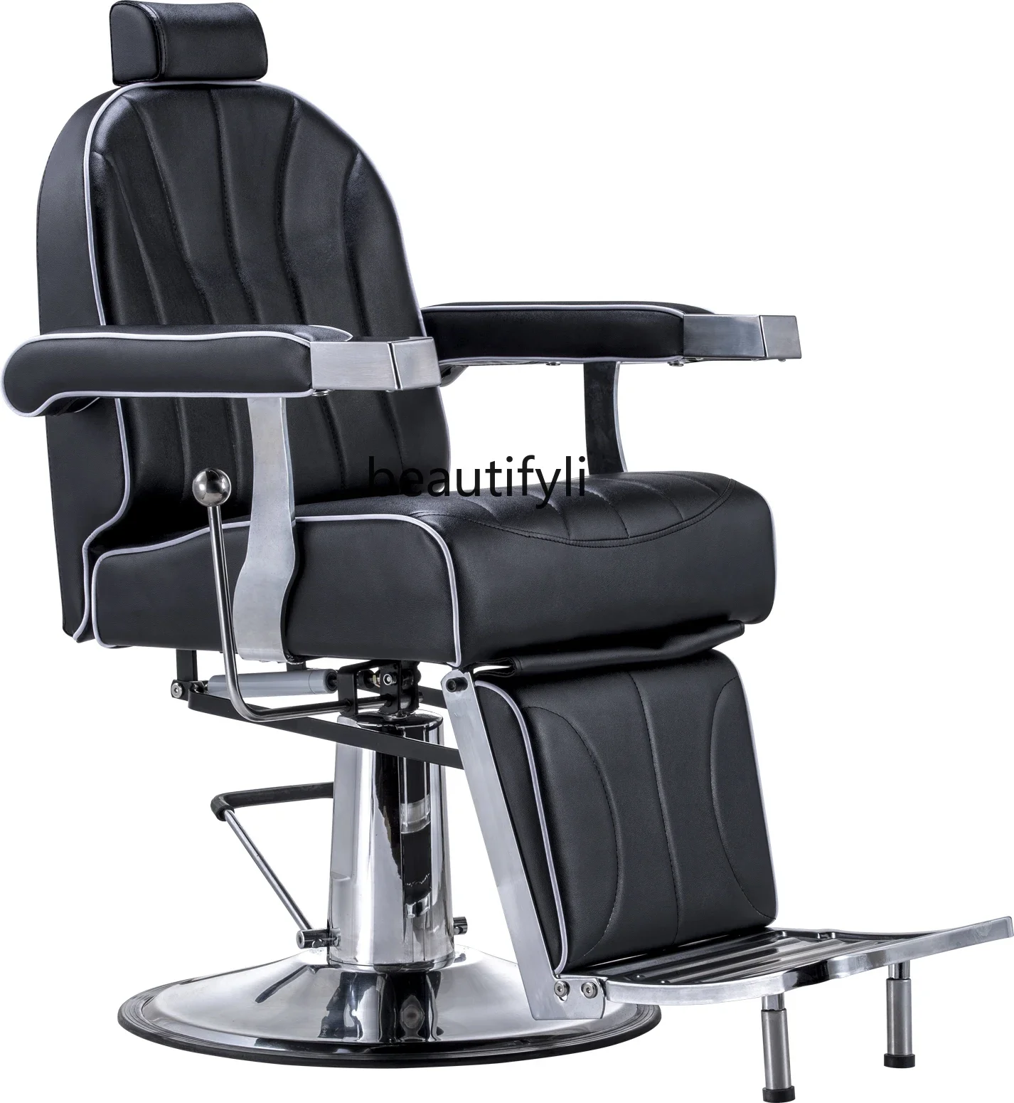 Barber Shop Chair Can Be Put down Retro Oil Head Large Chair for Hair Salon Hair Cutting Chair