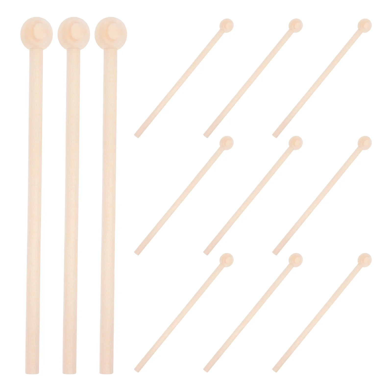 

12 Pcs Xylophone Mallets Wood Percussion Hammer for Marimbas Glockenspiel Cow Bell Resonator Kids Beginners Rhythm Gift
