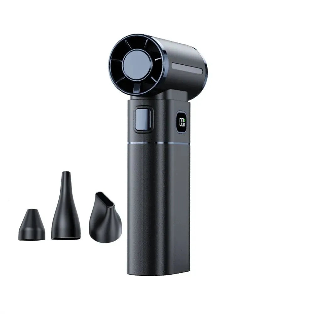 

130000 RPM Powerful Dust Blower Digital Display Brushless Motor Handheld Turbo Violent Fan with LED Light 6 Speed Adjustable