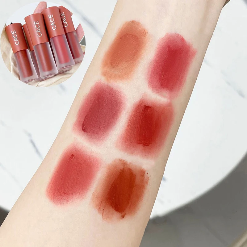 Mat Bruin Rood Fluwelen Lipgloss Langdurige Niet-Markering Nude Roze Rode Sexy Waterdichte Vloeibare Lipsticks Koreaanse Make-Up Cosmetisch