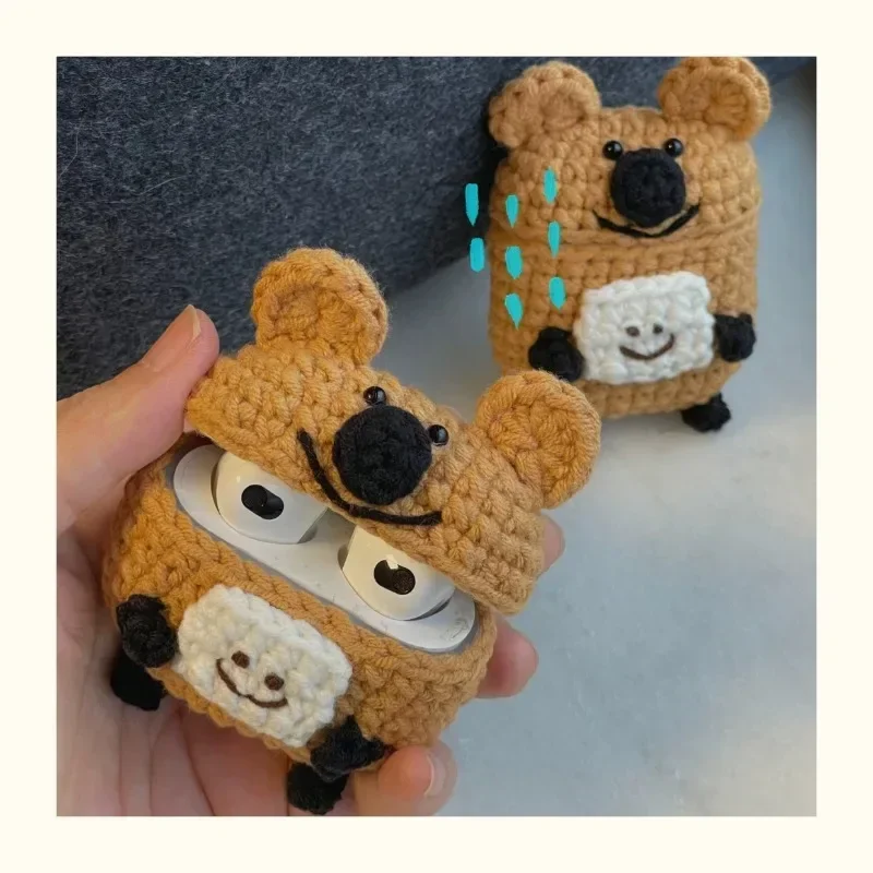 Cute Quokka Airpods Case Plush Zoological Theme Decoration Custom Kawaii Cover for Airpods Bluetooth Headset Accessories Gifts