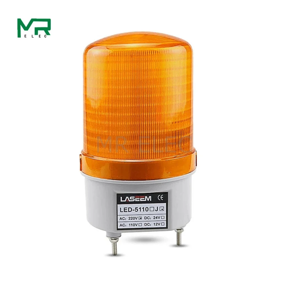 Explosive flash Warning light LED -5110J  yellow 220V Indicator light LED Lamp small Flashing Light Security Alarm