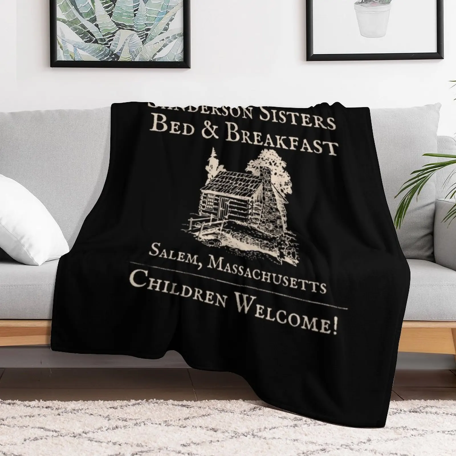 The Sanderson Sisters Bed and Breakfast Throw Blanket Soft Plush Plaid Hairy decorative blankets and throws Blankets