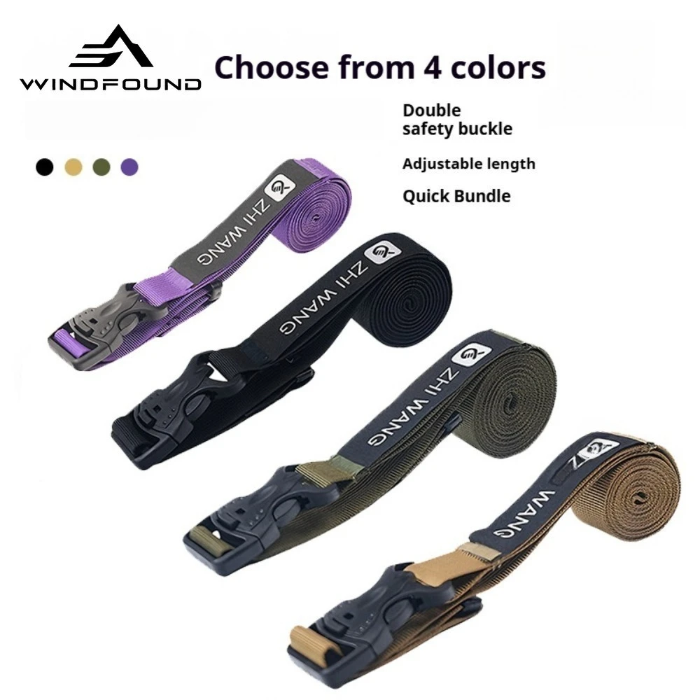 2PCS Outdoor Camping Backpack Straps Tent Bundles Camping Luggage Securement Straps  Adjustable Luggage Extension Straps