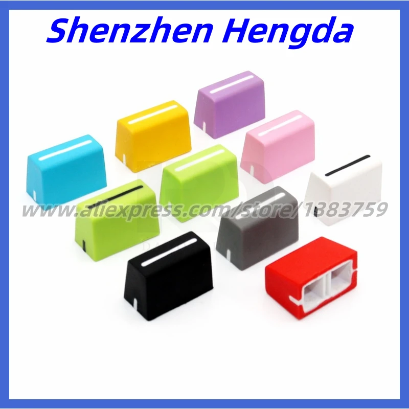 5Pcs Rubber Fader Cap Straight Slide Potentiometer Cap 22*12*14mm For RANE TTM-54 56 57 61 68