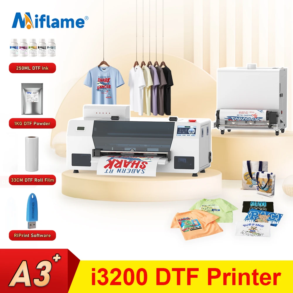 A3 DTF Printer For Epson i3200 Print head Directly to Film Transfer Printer For Fabric T shirt Printing Machine impresora dtf a3