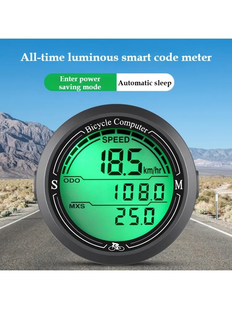 AliExpress NONE Wired Bike Speedometer IP67 Waterproof Round Shaped Bike Computer Large LCD Dispaly Backlight Screen Cycle Odometer