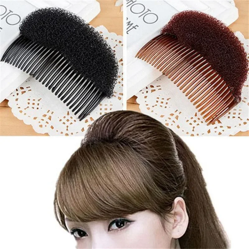 Hair Head Puff Cushion Invisible Fluffy Hair Clip Pad Sponge Pins Bun Bump Volume Hair Base Women Girls Hair Style Accessories