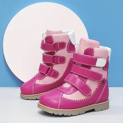 Ortolucland stivali per bambini bambini ragazze scarpe ortopediche bambino primavera inverno Tipsietoes Clubfoot piattaforma robusta in pelle