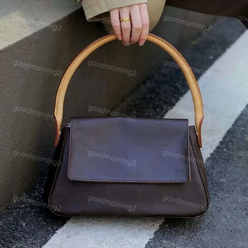 

Bag Medium Hobo Underarm Purse Designer Handbag Supermodel Luxury Looping Hasp Flip Bags White and Yellow Leather Selection