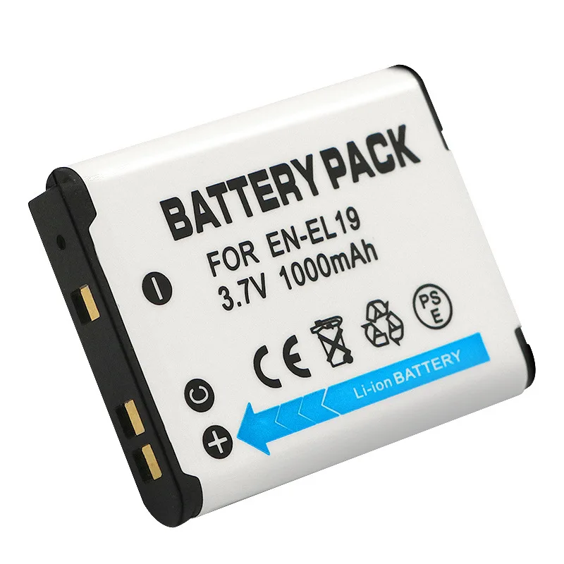1000mAh EN-EL19 ENEL19 EN EL19 EL19 Battery for Nikon S32 S33 S100 S2500 S2600 S3100 S6400 S4100 S4150 S3300 S4300 W100 W150