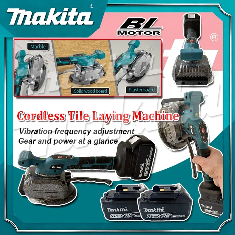 

Беспроводная интеллектуальная машина для укладки плитки Makita, вибрационный выравнивающий инструмент для плитки, электроинструмент для аккумуляторов Makita 18V.