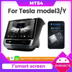 Android 14 Car Radio 7inch SMART SCREEN For Tesla model3 Y Multimedia Player Supports wireless Car-play Android Auto 4G WIFI BT