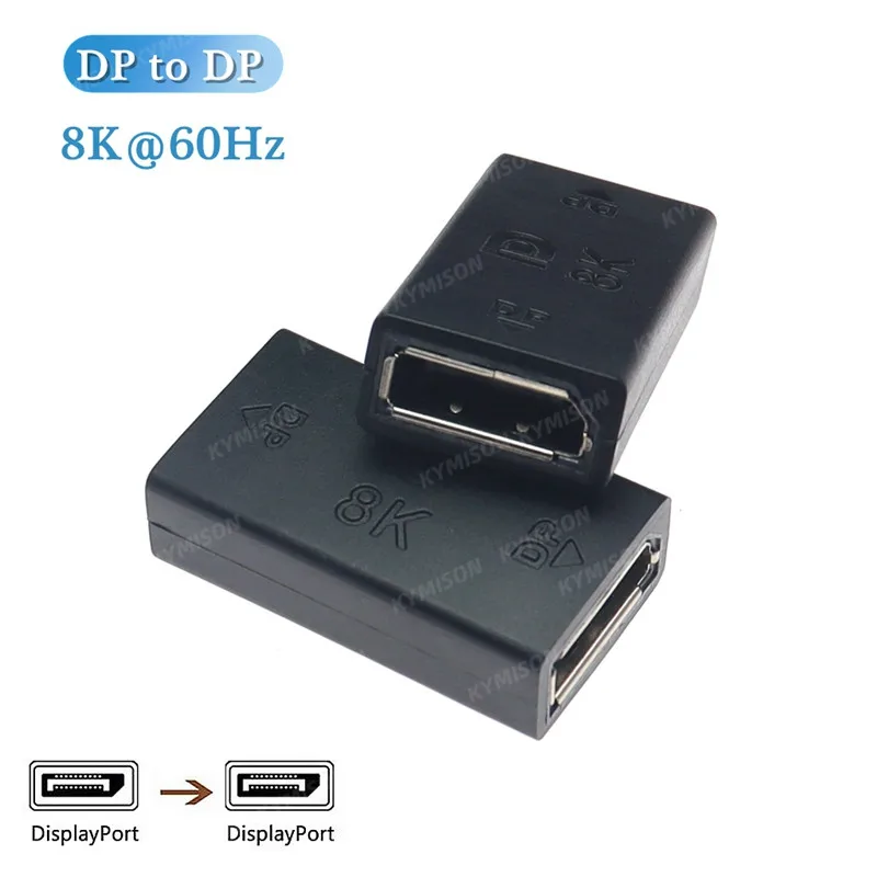 Displayport Adapter 8K DP Female to DP Female Extention Coupler Convertor Connector DP 1.4 for DP Cable Extension Transfer