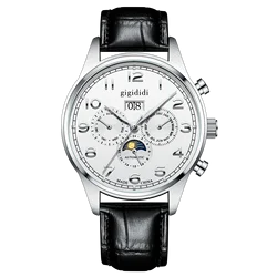 New 2023 Mechanical Wristwatch Moon Phase Watches Mens Power Reserve 40 Hours Luxury Clock Men Automatic Watch reloj hombre