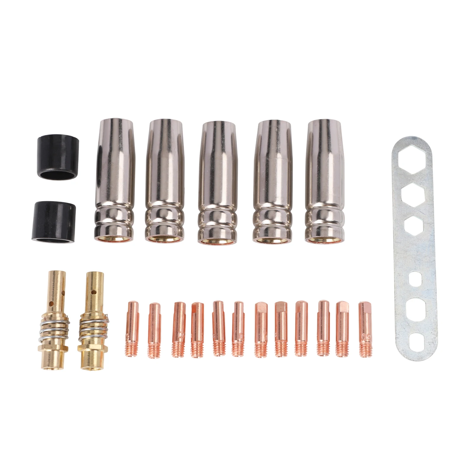 

22PCS Welding Parts Set Welding Nozzle Inert Gas Accessories MIG MAG Accessories Contact Tips Set Copper Material