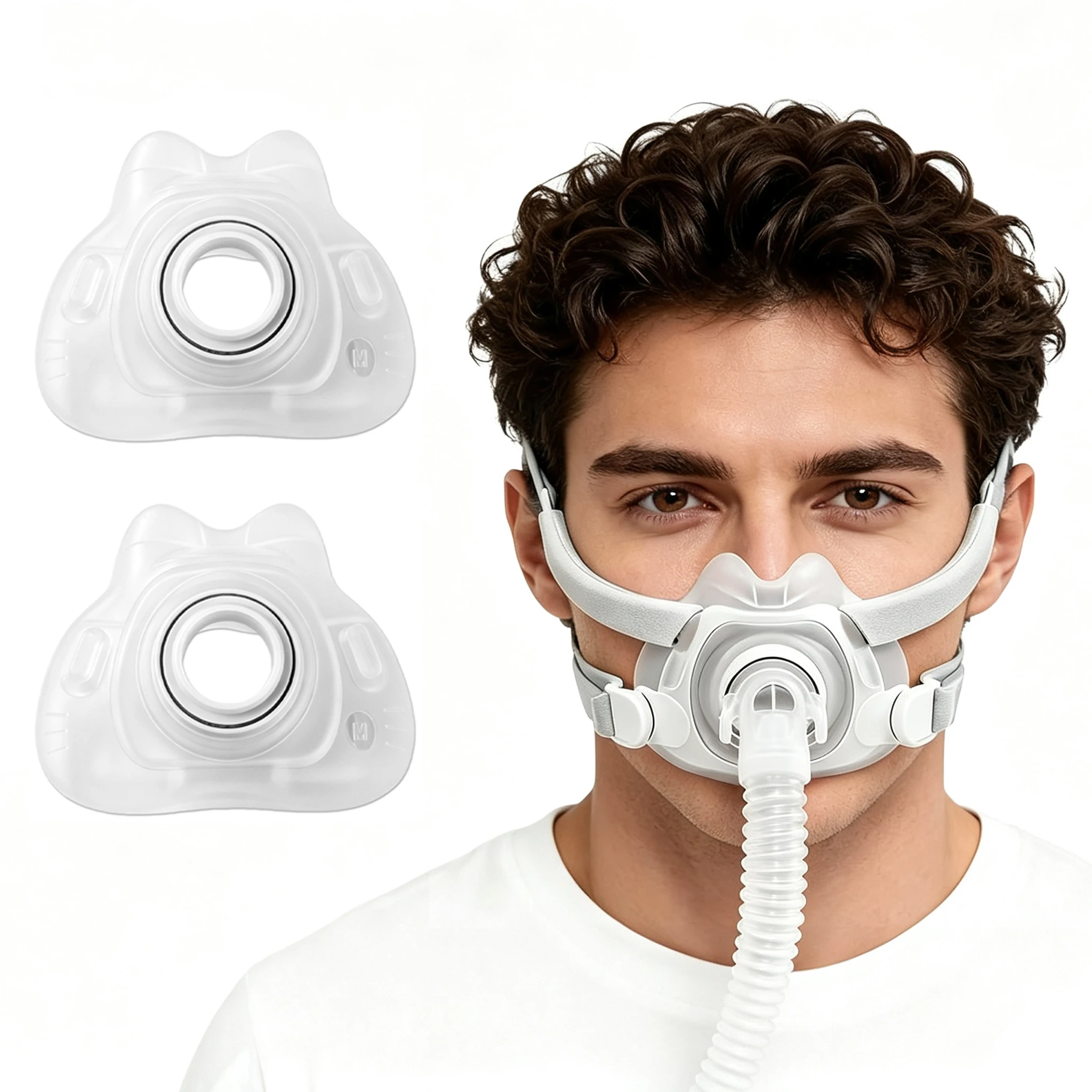 2/1 Pack F40 Replacement Full Face CPAP Mask Compatible with AirFit F40, Comfort Mouth Nasal Mask Sleep Respirator Accessories