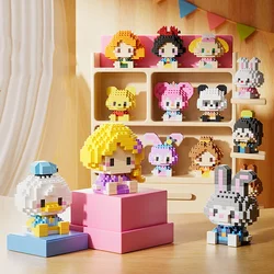 Disney Princess Micro Building Blocks Mickey Mouse Winnie Friend Figure Donald Duck 60 Style Assembled Mini Brick Toys For Kids