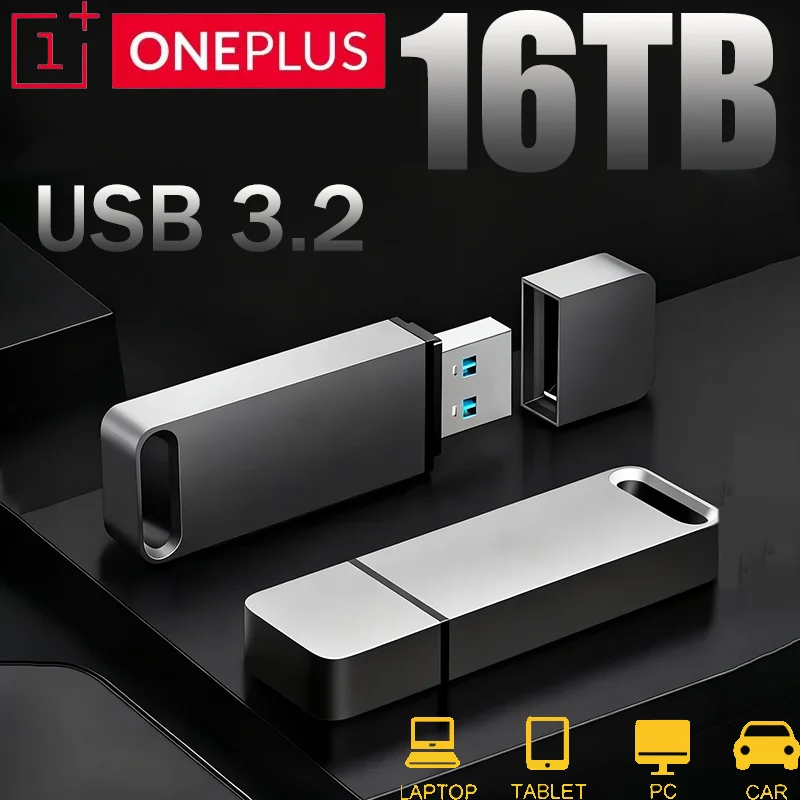 

ONEPLUS 16 ТБ Флешка USB 3.2 Высокоскоростной флэш-накопитель 8 ТБ Тип-C Металлический USB-накопитель для ПК Компьютерные устройства хранения