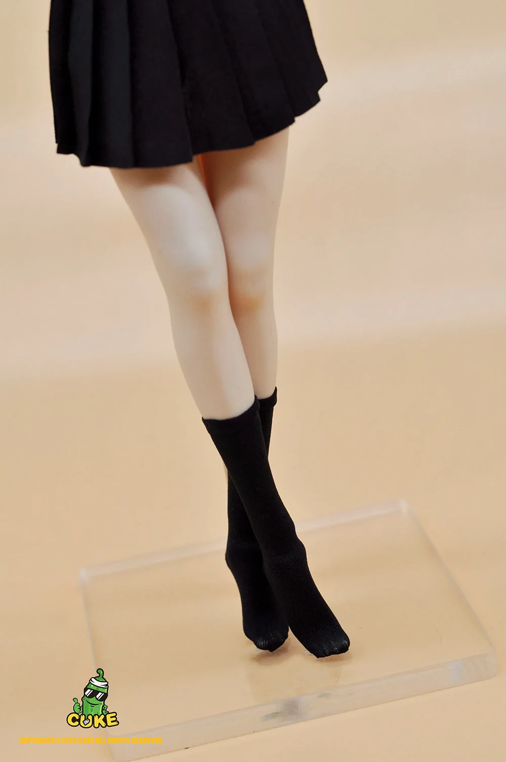 CUKE TOYS 1/6 Scale Female Soldier Ultra-thin Semi-transparent Silk Stockings Short Socks for 12inch Action FIgure Body Model