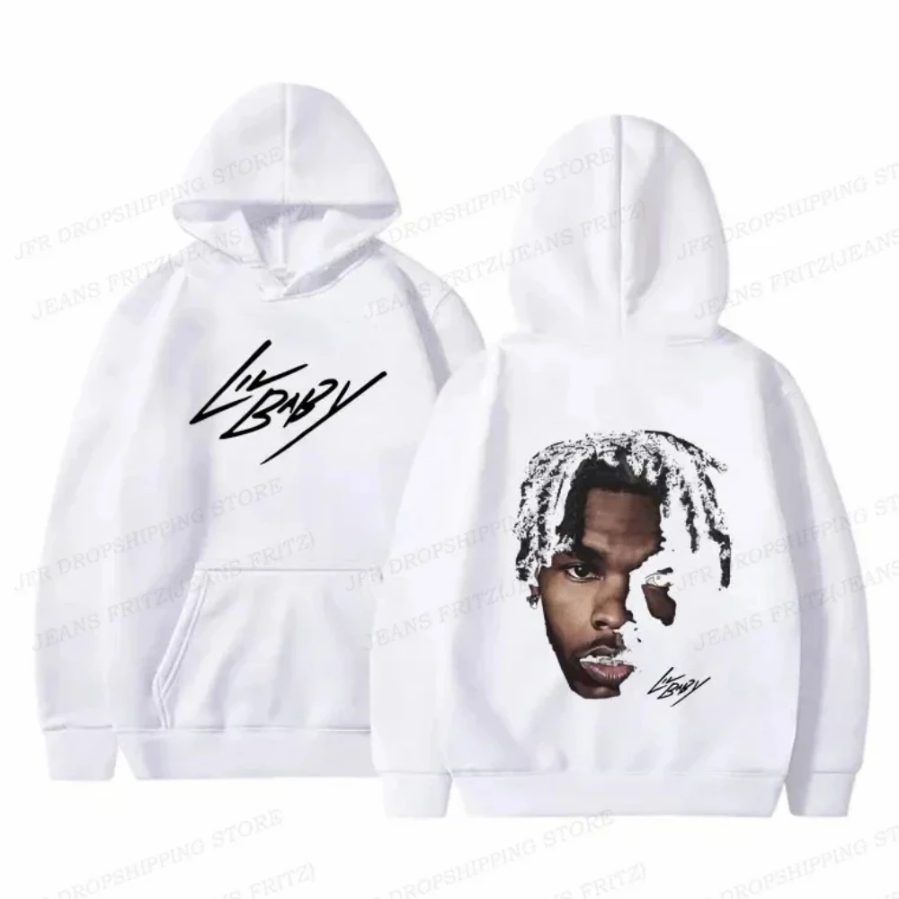 Music album Sportswear Hip Hop Rapper Men's and Women's Fashion Oversized Hoodie Sweatshirt Women's Clothing Lil baby hoodie