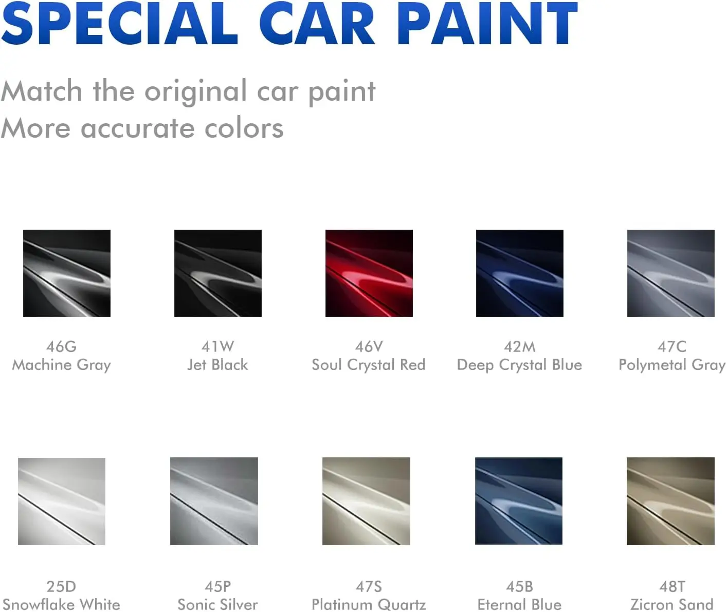 Car Touch Up Paint for Mazda, Car Paint Scratch Repair Kit, Quick & Easy Solution to Repair, 2 in 1 Scratch Remover Pen with Col view 2