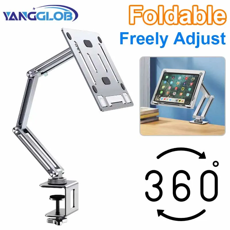 

Laptop Mount for Desk Laptop Arm Mount with 360°Rotating for Notebook up to 17 inch Adjustable Foldable Laptop Stand Holder