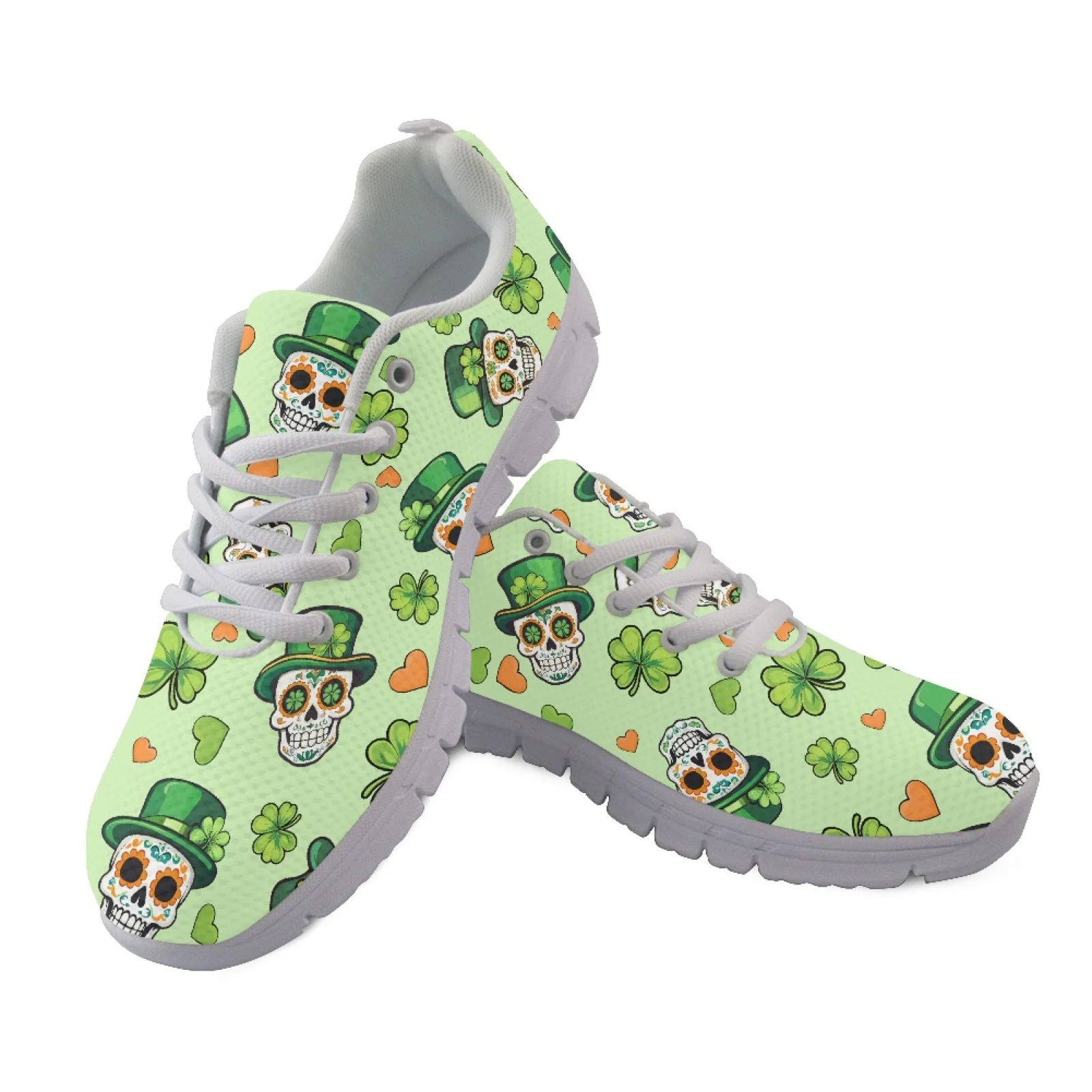 Coloranimal Skeleton Hand Pattern Mesh & EVA Sole Men's Tennis Shoes Breathable Walking Sneakers for Women 2026 New