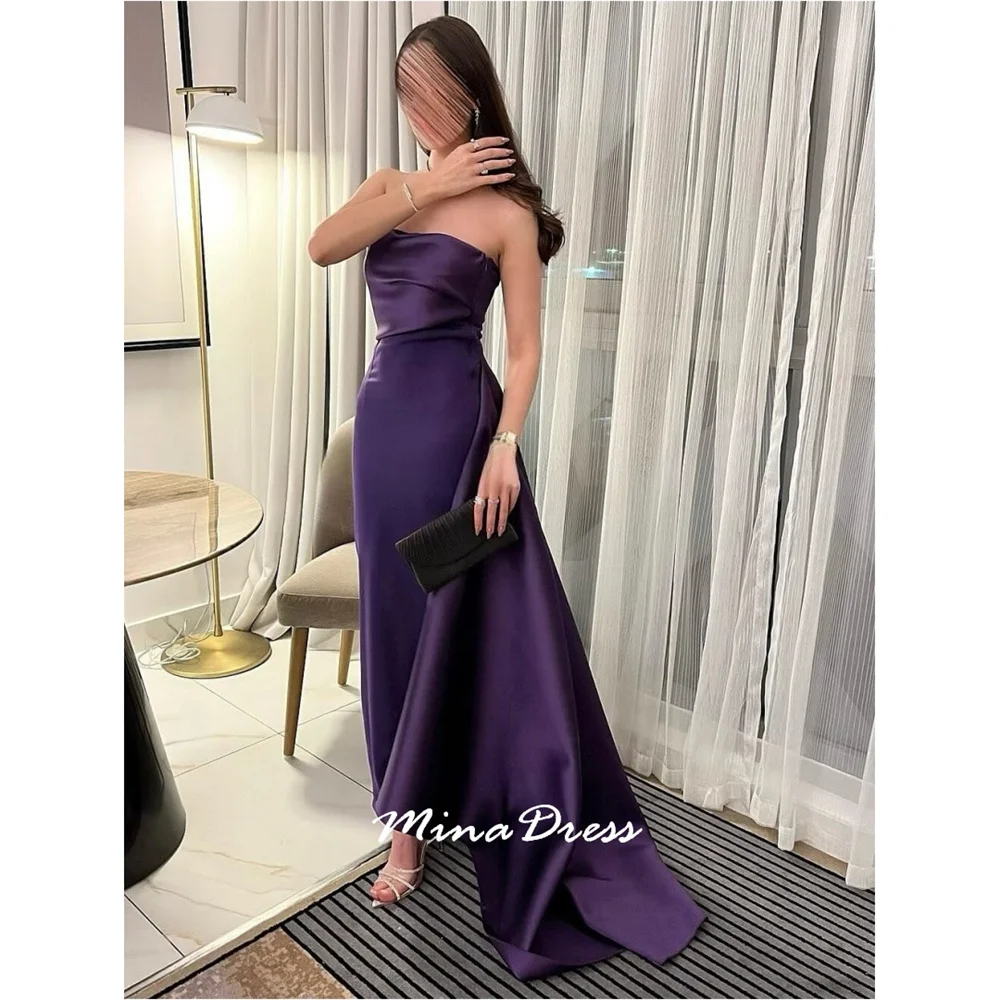 

Mina Customized Luxurious Women's Evening Dresses for Special Occasions Sleeveless Backless Tail Luxury Party Dress Prom Elegant