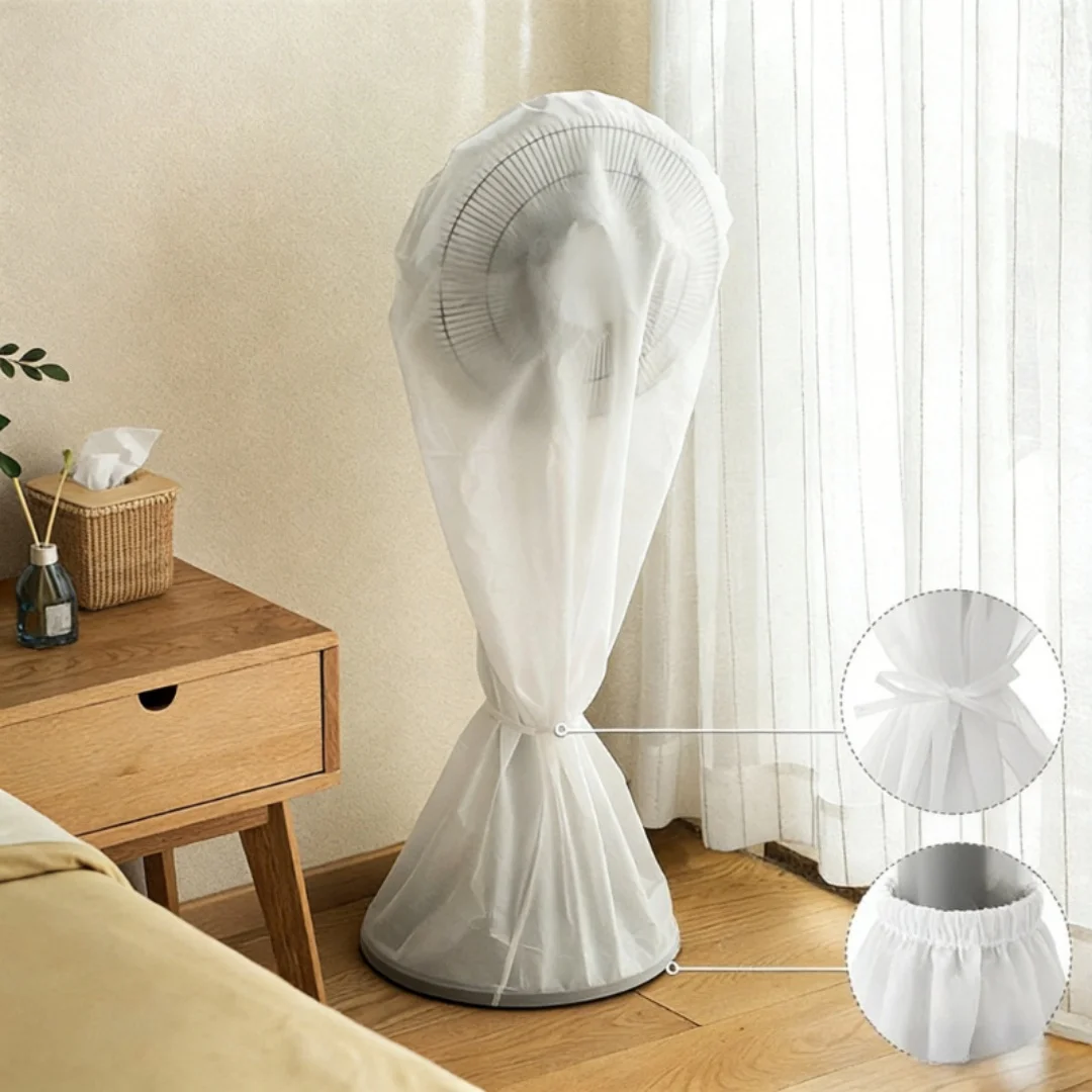 1PC Dustproof Fan Cover Easy Install All Season Protector For Floor Fan Space Heater Home Office Large Appliance Accessory