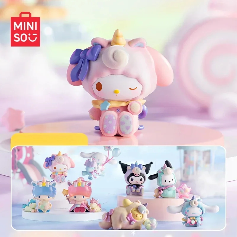 

MINISO Genuine Sanrio Characters Fantasy Paradise Series Blind Box My Melody Kuromi Tabletop Ornament Children Toy Birthday Gift