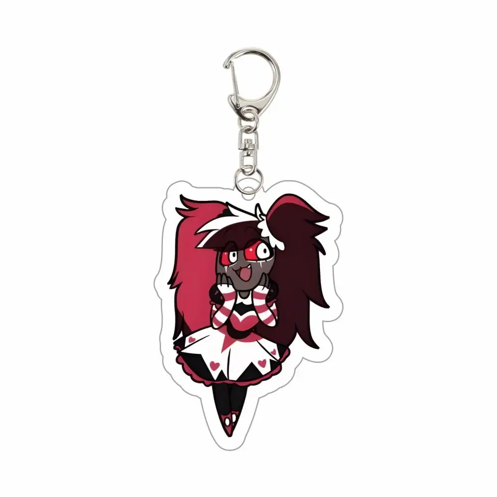 

Акриловый брелок с героями мультфильмов для отеля Hazbin Q, версия Charlie Morningstar Vaggi Niffty Husk Vox, подвеска на рюкзак, брелок для ключей