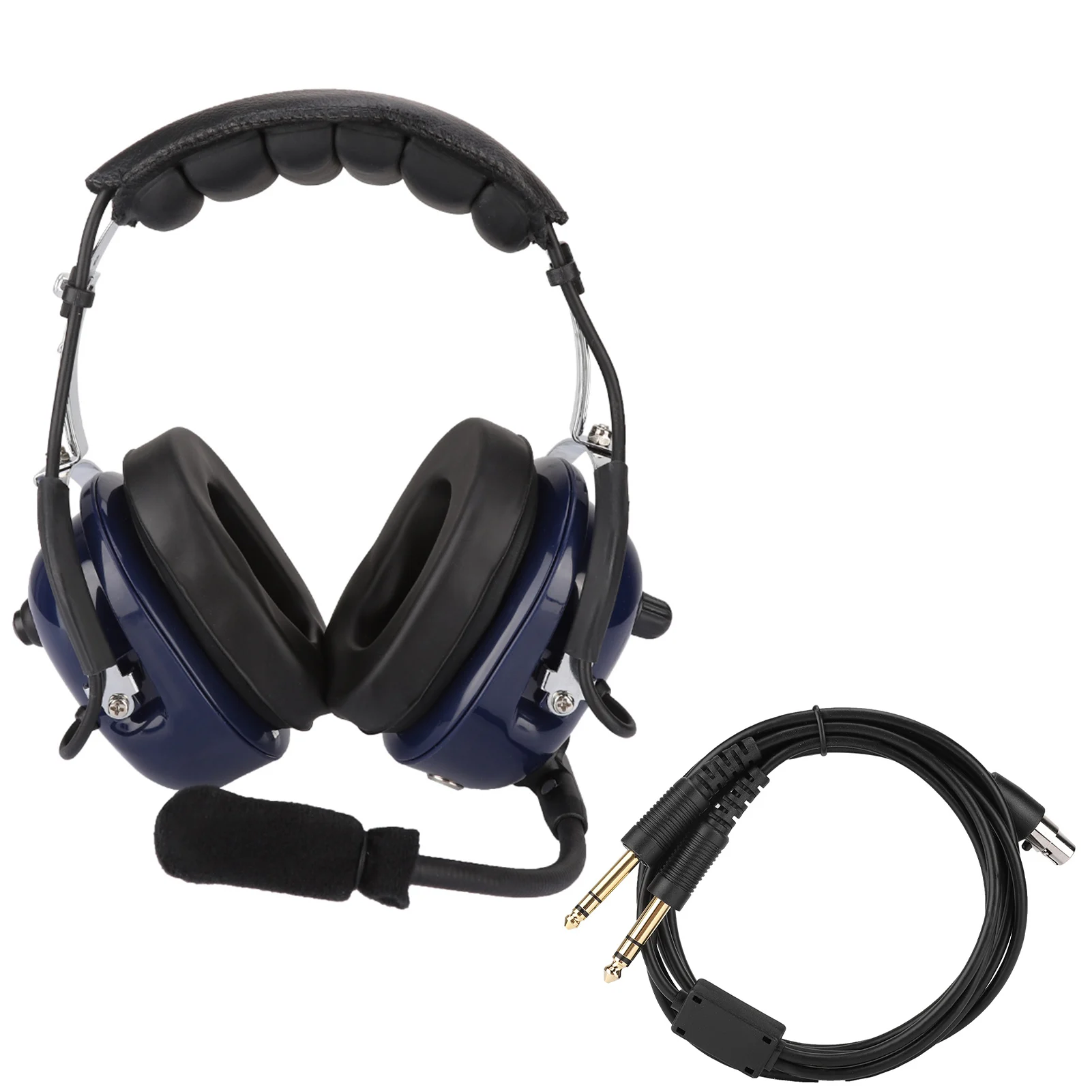 General Aviation Headset, Dual Plug Pilot Headphone, Noise Reduction Headset for Pilots