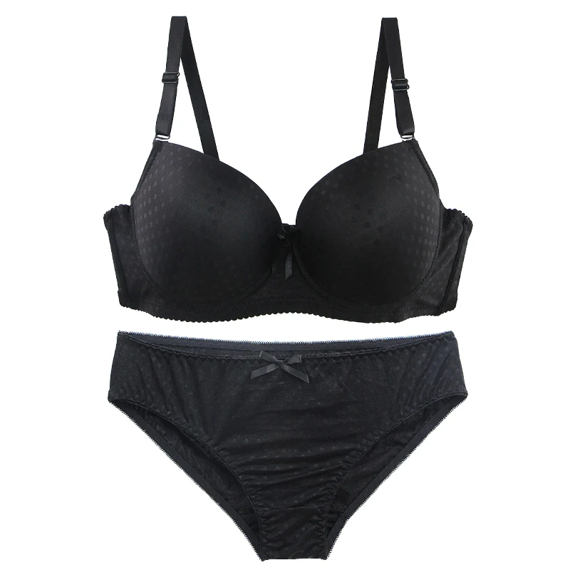 DaiNaFang Women Lace Shaping BCD Cup Bra Set Thin Mold Cup 3 Rows Hook Back Anti Armpit Fat Push Up Lingerie