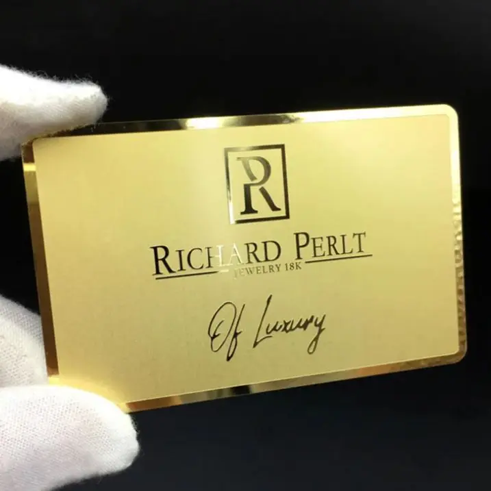 

Customized stainless steel premium membership card, laser engraved logo, metal enterprise visit business card