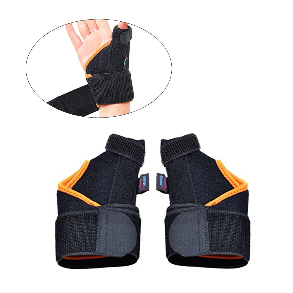 

Pair of Thumb Spica Splint Support Wrist Brace Strap for Carpal Tunnel Syndrome Sprain Arthritis Pain Relief (Left + Right in Pu