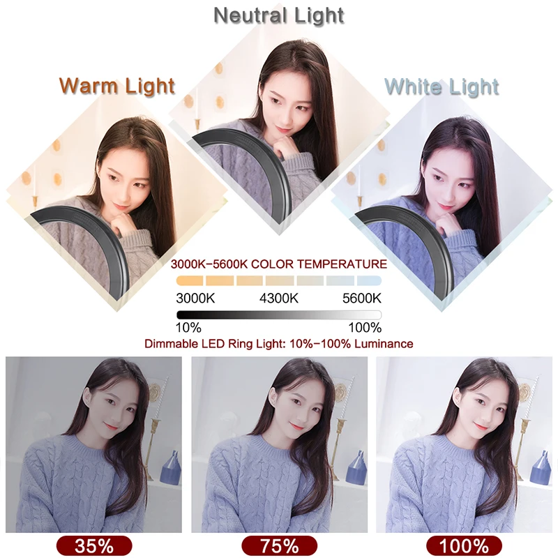 10 Inch RGB Selfie Ring Light 15 Colors Flash Modes Dimmable USB Ring Lamp Photo Studio For Phone Makeup Youtobu Live Makeup