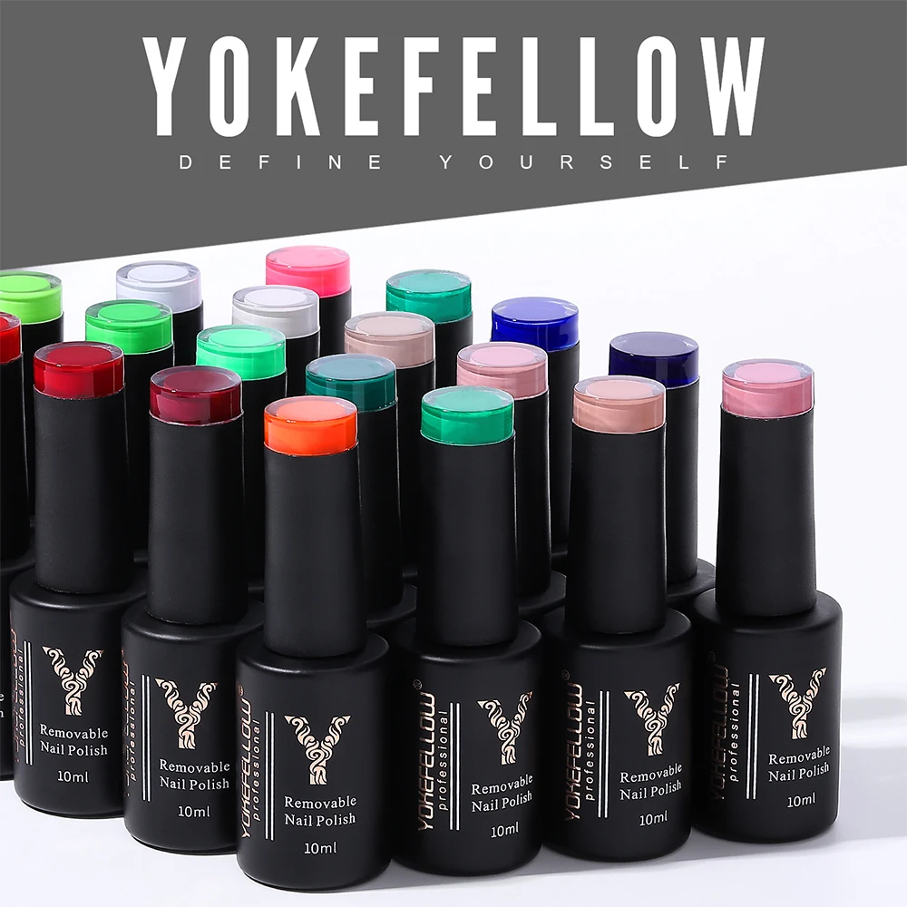 YOKEFELLOW UV LED Gel Nail Polish Green AB031 10ML Professional Semi-permanent Gel Varnishes for Nails