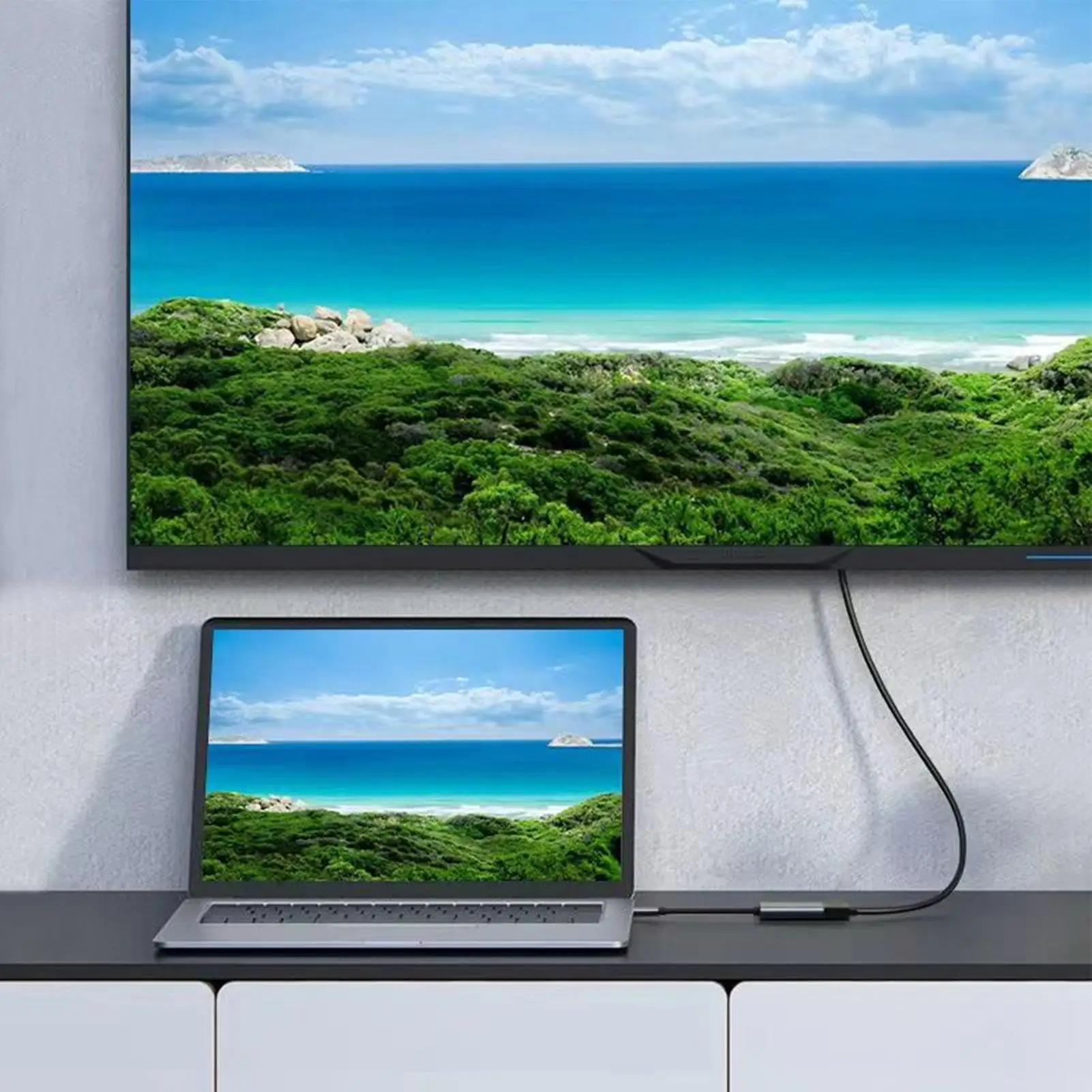 Display Port To HDTV Cable 4K30HZ Type-C TH To HDTV Connector High Definition for Television Laptop Business Video Audio