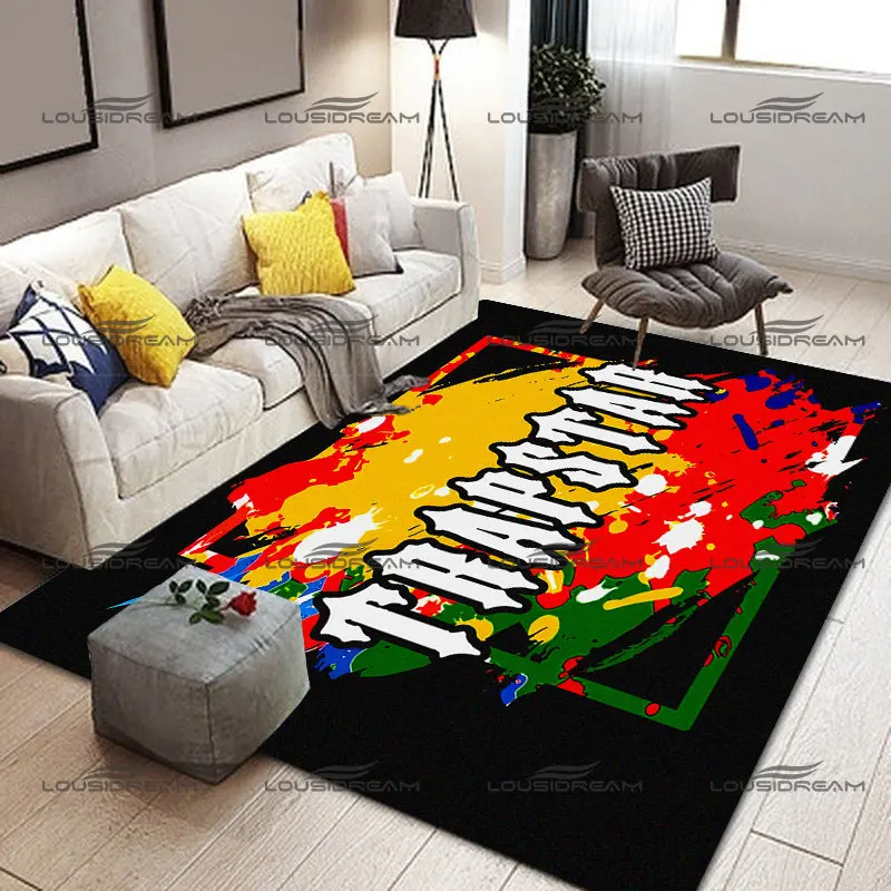 

Fashion 3D Printing Decorative Carpet Trapstar Artistic Pattern Bedroom Floor Pad Can Customize Rug Living Room Cushion Door Pad