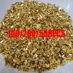 100/200/500Pcs U-Shaped Copper Wire Crimps Brass Wire Buckle Fascia Butt Terminal Quick Connect 0.2-10mm2 Wire Terminals