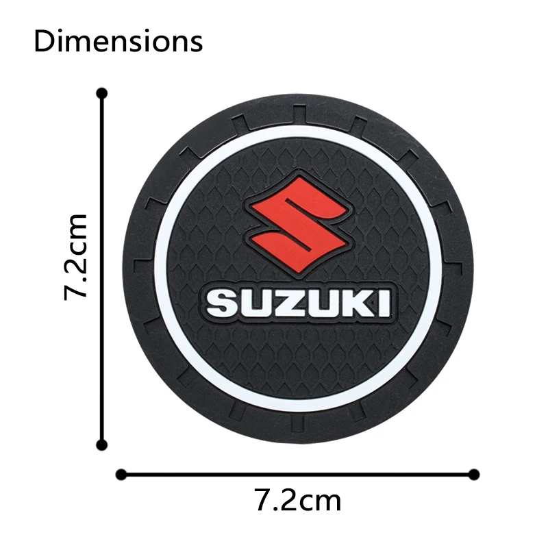 For Suzuki Swift Grand Jimny Vitara Baleno Interior Auto Non-slip Water Cup Pad Rubber Coaster Mat Bottle Holder Car Accessories