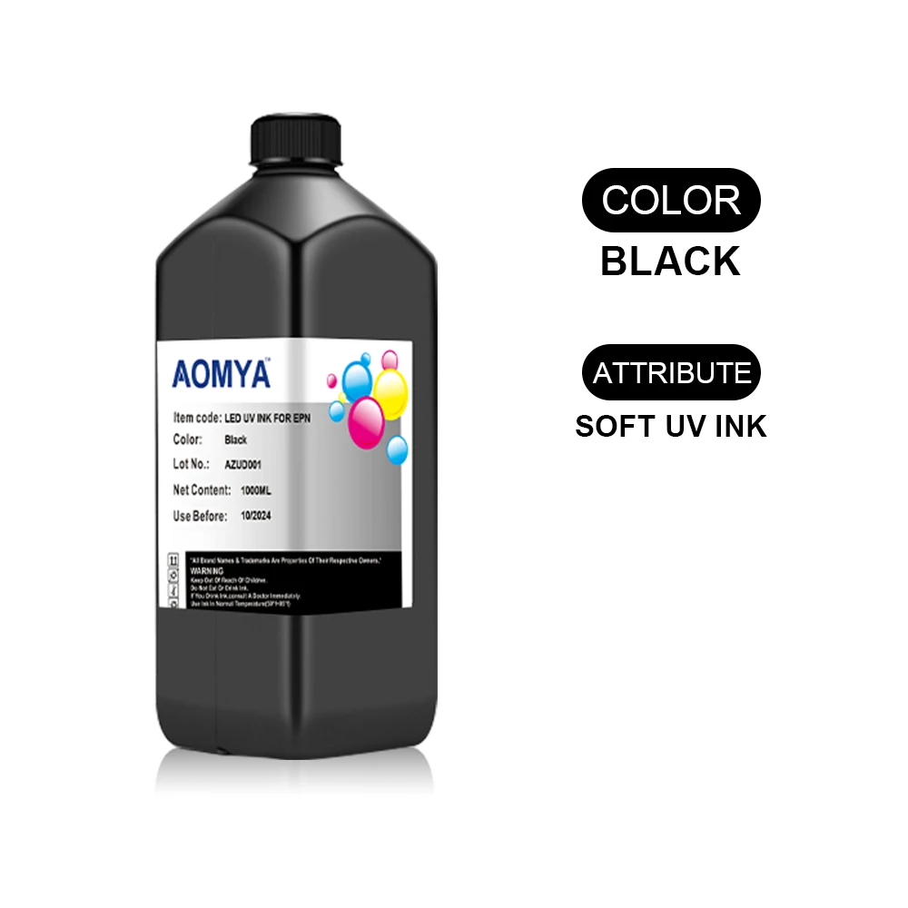 Aomya UV Ink For Epson DX4 DX5 DX6 DX7 L800 805 L1800 R290 R330 1390 1400 4800 4880 7800 7880 TX800 XP600 Inkjet UV Printer 1L