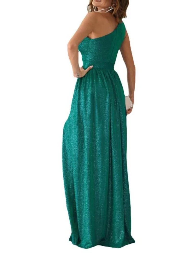 2025 Hot Sale Shoulderless Sleeveless Sparkling Sexy Hollow Slit Long Dress Women Dress - Image 4