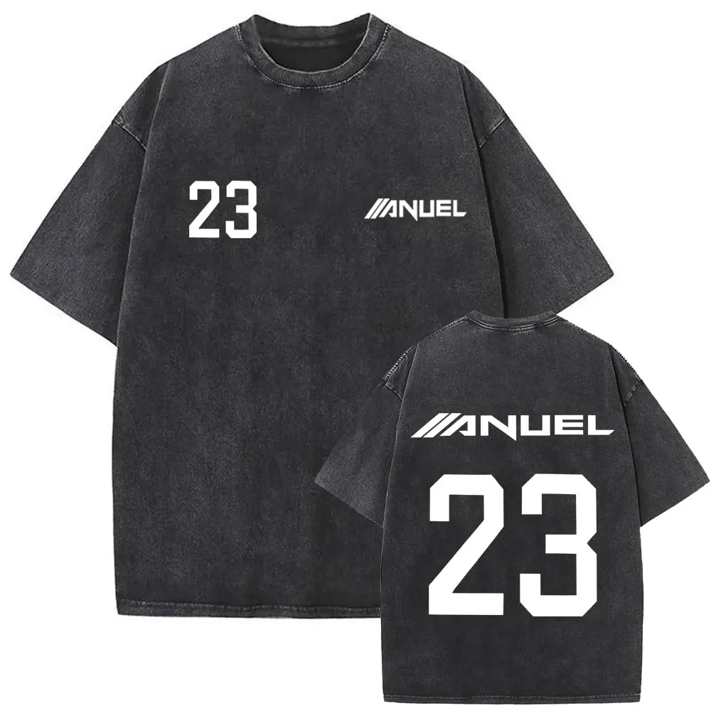 

Washed Vintage Rapper Anuel AA Merch T-shirt Men Women Hip Hop Fashion Pop Music T-shirts Male Casual Cotton Oversized T Shirts