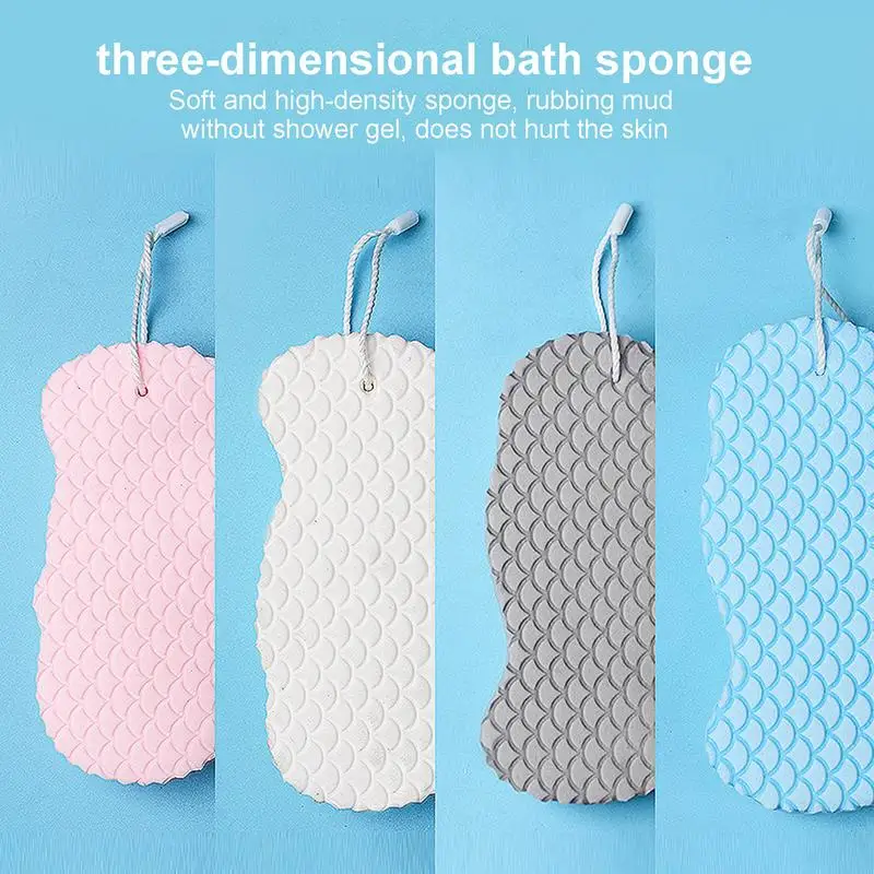 Natural Fiber Exfoliate Shower Sponge Natural Body Scrubber Shower Sponge For Body Wash Super Absorbent Super Absorbent Natural